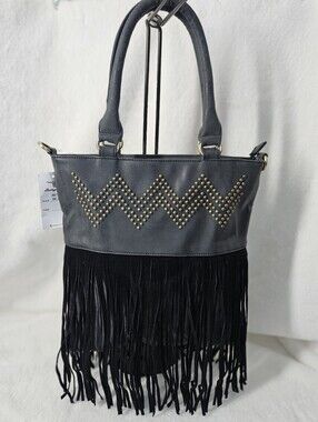 NWT Heritage West Studded Chevron Crossbody Tote Bag